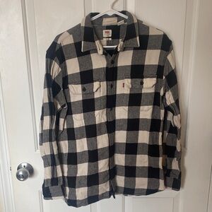 Levi's Checkered Black and Cream Shirt